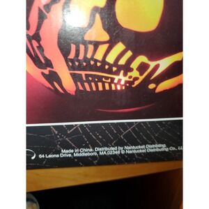 Halloween Lighted Luminary Globe Skull Skeleton Orange LED Christmas Tree Shops